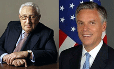 Henry Kissinger and Jon Huntsman